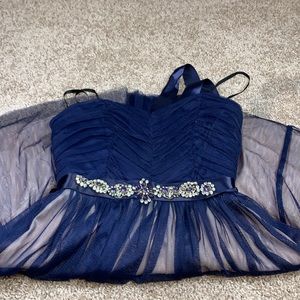 Blue and creamy dress very sexy and comfy use